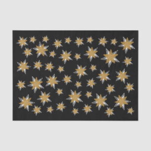 Tissue paper snowflake star gold silver Christmas