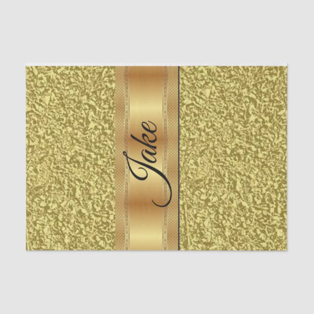 Tissue Paper Stripes Gold (Front)