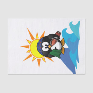 Tissue Paper Surfer Penguin