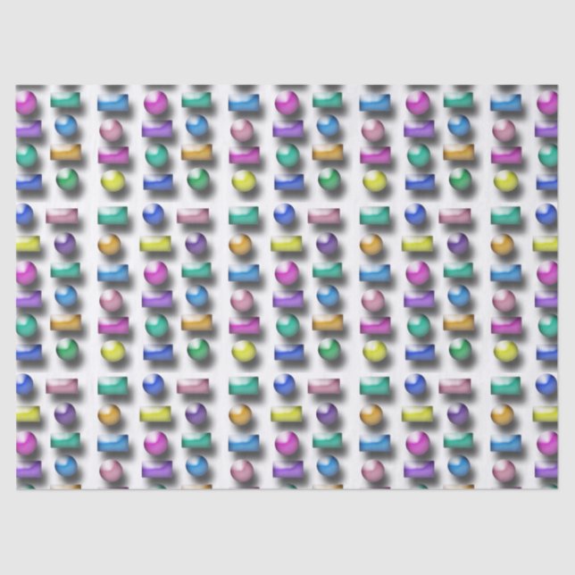 Tissue Paper - Three Dimensional Shapes (Front)