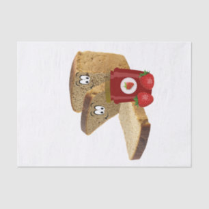 Tissue Paper Toast Strawberry Jam Bakery Breakfast