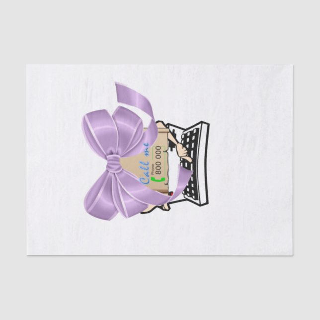 Tissue Paper Typewriter Call Me (Front)