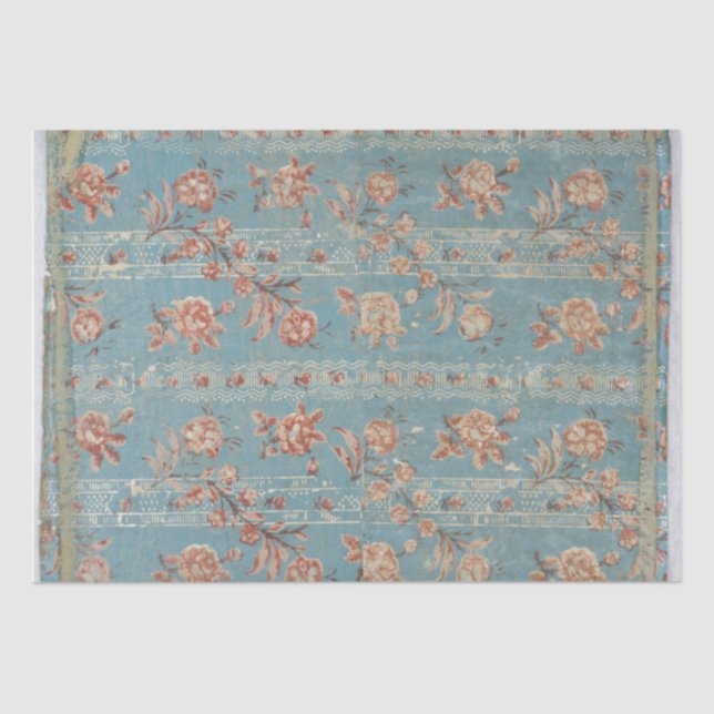 TISSUE PAPER : VINTAGE BOTANICAL WORN WALLPAPER (Front)