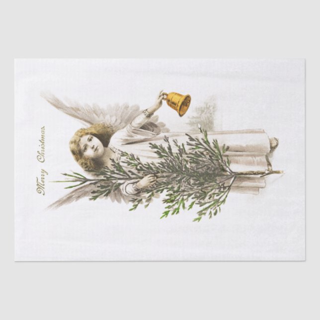 TISSUE PAPER : VINTAGE CHRISTMAS ANGEL (Front)
