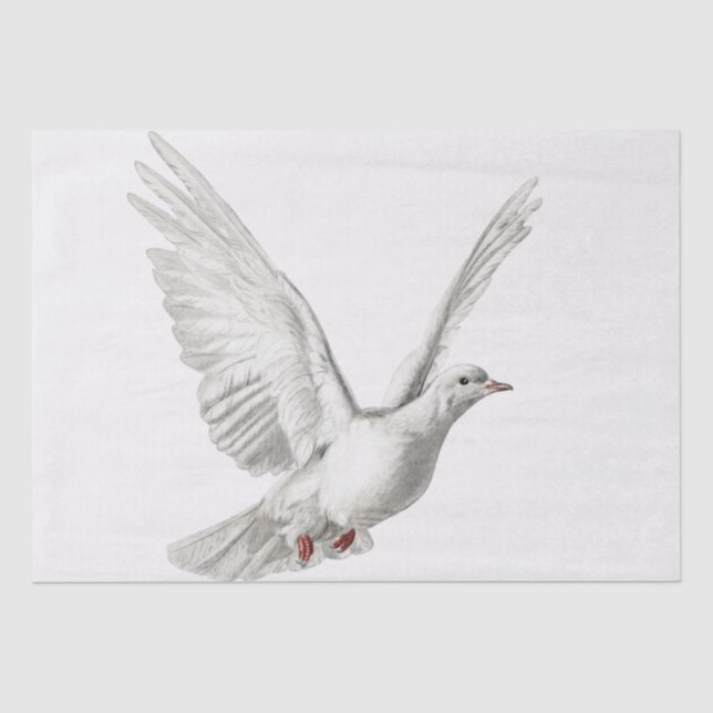 TISSUE PAPER : VINTAGE CHRISTMAS DOVE (Front)