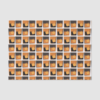 Tissue paper -Whiskey Glasses gold and black