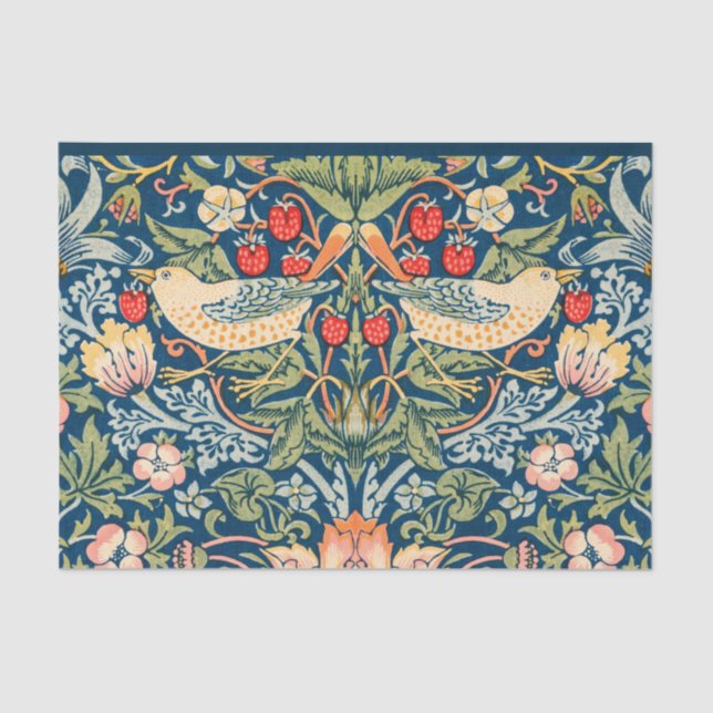 TISSUE PAPER : WILLIAM MORRIS : STRAWBERRY THIEVES (Front)