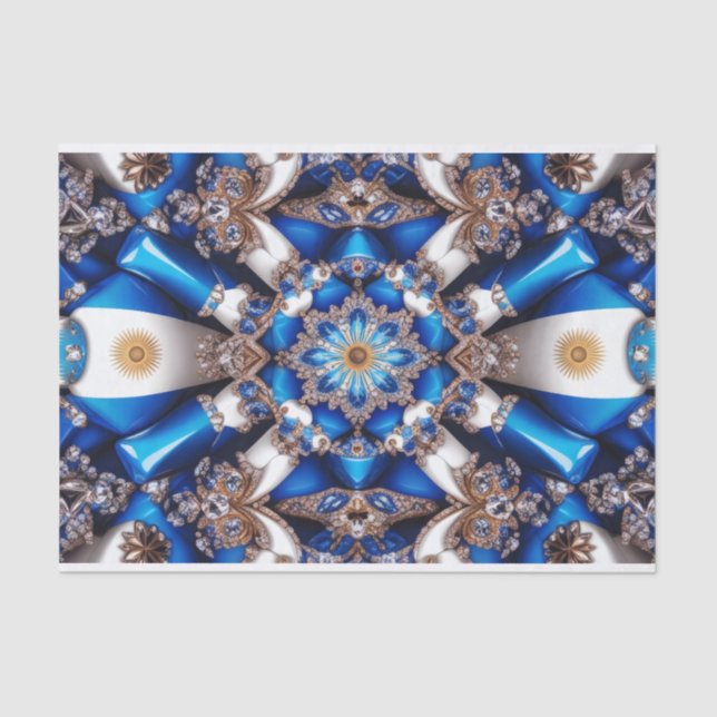 Tissue paper with Argentinian colours design (Front)