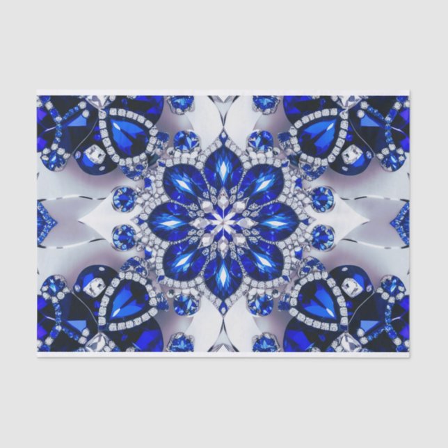 Tissue paper with Blue White colours design (Front)