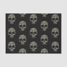 Tissue paper with Flower skull
