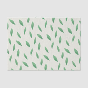 Tissue paper with green leaf design