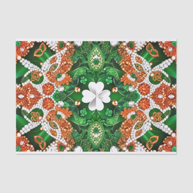 Tissue paper with Ireland colours design (Front)