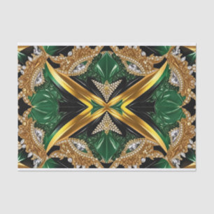 Tissue paper with Jamaican colours design