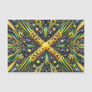 Tissue paper with Jamaican colours design