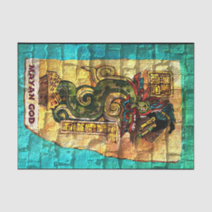 Tissue Paper with Mayan God Print