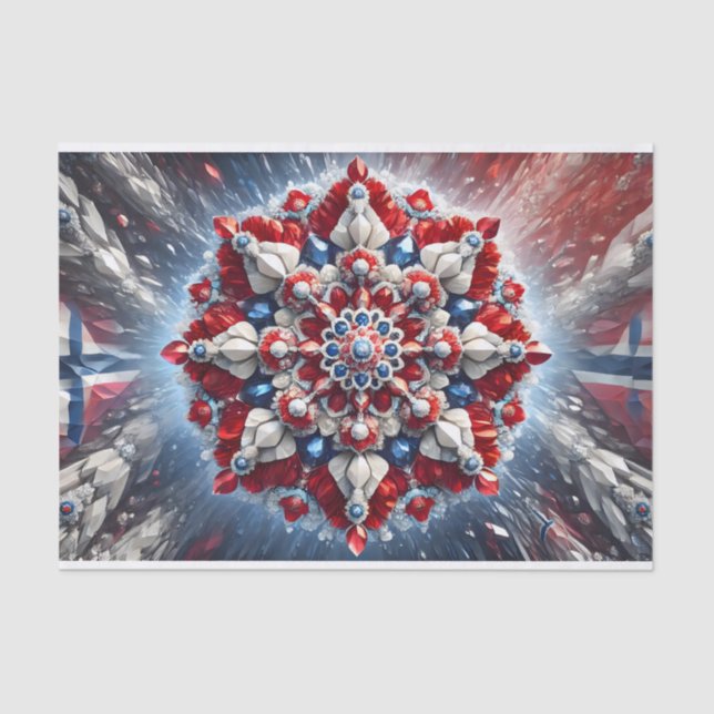 Tissue paper with Norwegian colours design (Front)