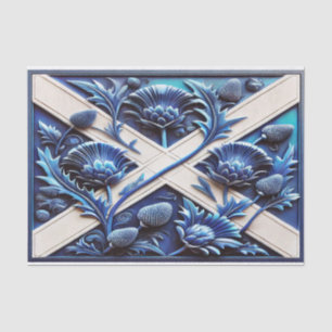 Tissue paper with Scottish Thistles design