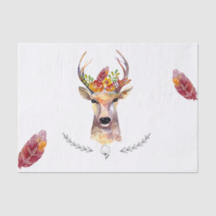 Tissue Paper Wrapping boho deer Buck Head Browning