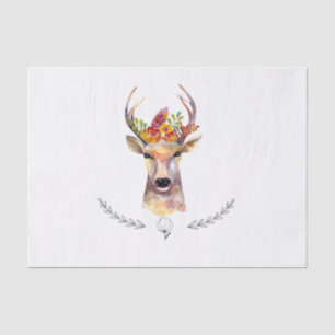 Tissue Paper Wrapping boho deer Buck Head Browning