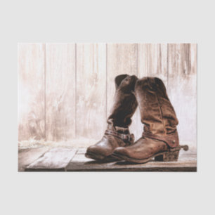 Tissue Paper Wrapping boots country rustic western