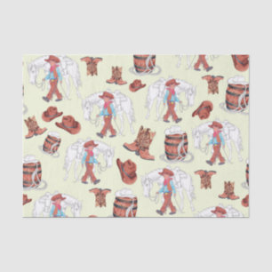 Tissue Paper Young Cowboy and Horse