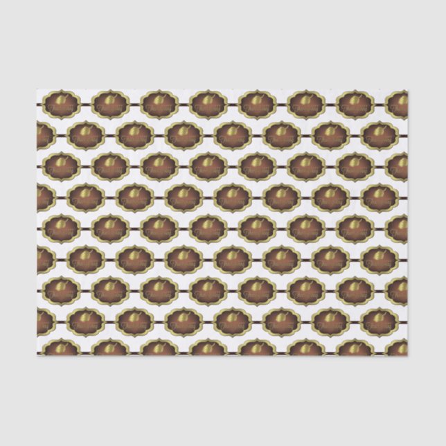 Tissue Wrapping Paper - Happy Thanksgiving Label (Front)