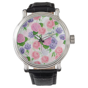 Tit bird and flowers watch
