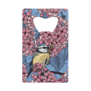 Tit birds dans le jardin lilas