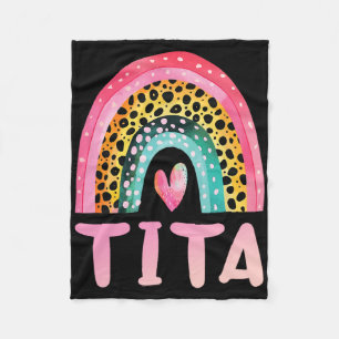Tita Rainbow Mother's Day Love Cute Funny Fleece Blanket