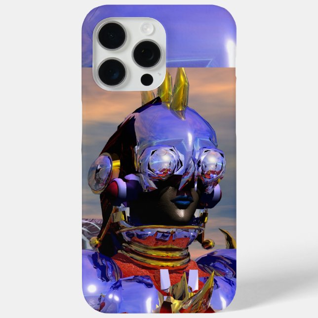 TITAN CYBORG,Blue Gem Science Fiction,Scifi Case-Mate iPhone Case (Back)