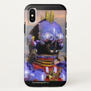 TITAN CYBORG PORTRAIT Blue Science Fiction ,Scifi iPhone XS Case