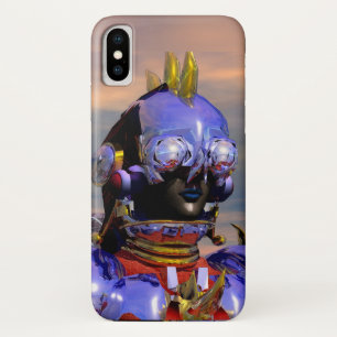 TITAN CYBORG PORTRAIT Blue Science Fiction ,Scifi Case-Mate iPhone Case