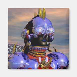 TITAN CYBORG PORTRAIT Blue Science Fiction,Scifi Magnet