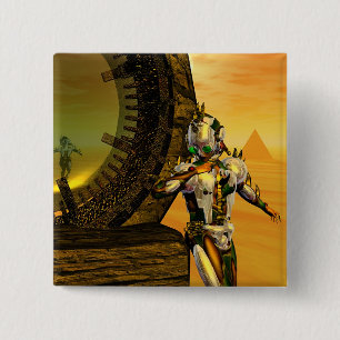 TITAN IN THE DESERT OF HYPERION 2 INCH SQUARE BUTTON