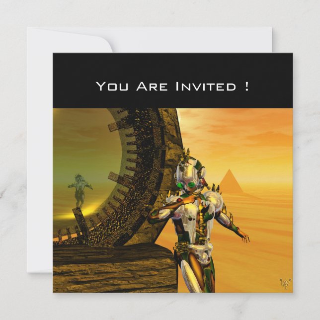TITAN IN THE DESERT OF HYPERION INVITATION (Front)