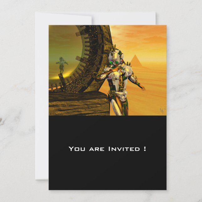 TITAN IN THE DESERT OF HYPERION INVITATION (Front)