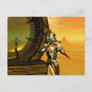 TITAN IN THE DESERT OF HYPERION POSTCARD