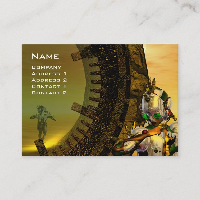 TITAN IN THE DESERT OF HYPERION / Reflections Business Card (Front)