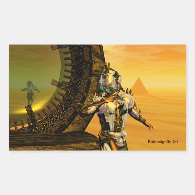 TITAN IN THE DESERT OF HYPERION STICKER (Front)