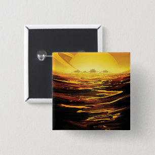 Titan largest moon of Planet Saturn 2 Inch Square Button