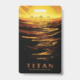 Titan largest moon of Planet Saturn Badge