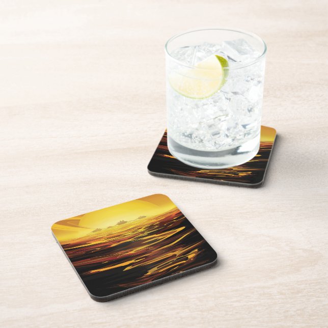 Titan largest moon of Planet Saturn Coaster (Right Side)