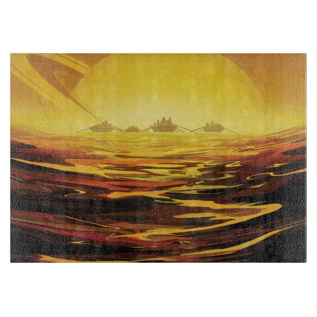Titan largest moon of Planet Saturn Cutting Board (Front)
