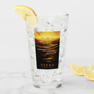 Titan largest moon of Planet Saturn Glass