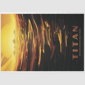 Titan largest moon of Planet Saturn Tissue Paper