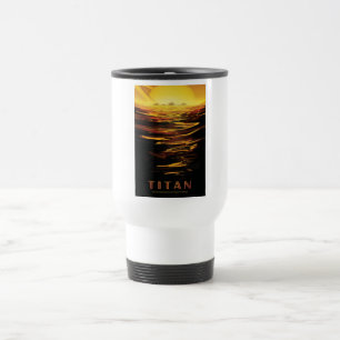 Titan largest moon of Planet Saturn Travel Mug