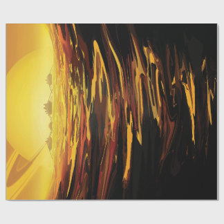 Titan largest moon of Planet Saturn Wrapping Paper