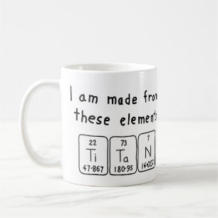 Titan periodic table name mug