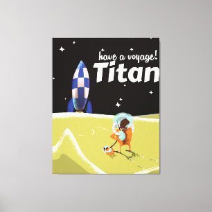 Titan vintage travel poster canvas print