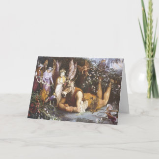 Titania and Bottom,Midsummer Night's Dream Card